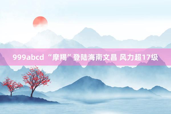 999abcd “摩羯”登陆海南文昌 风力超17级