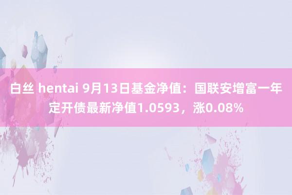 白丝 hentai 9月13日基金净值：国联安增富一年定开债最新净值1.0593，涨0.08%