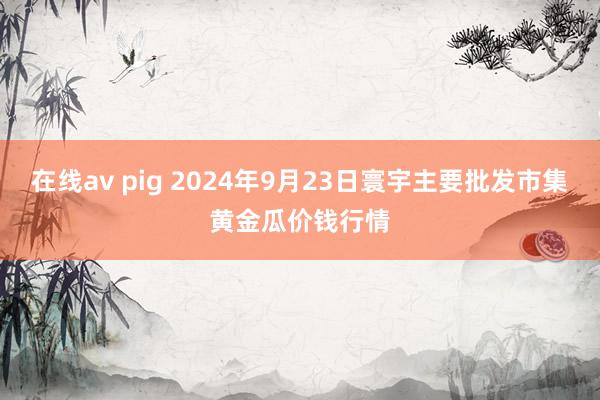 在线av pig 2024年9月23日寰宇主要批发市集黄金瓜价钱行情