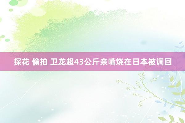 探花 偷拍 卫龙超43公斤亲嘴烧在日本被调回