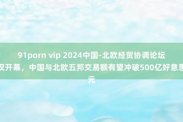 91porn vip 2024中国-北欧经贸协调论坛武汉开幕，中国与北欧五邦交易额有望冲破500亿好意思元