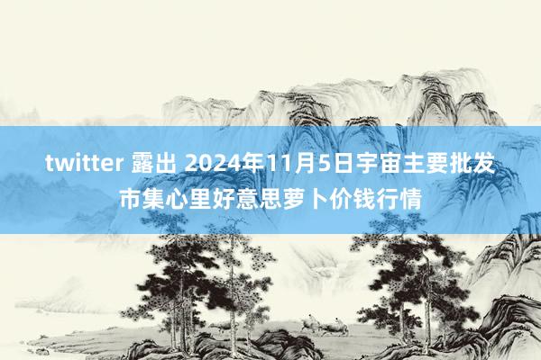 twitter 露出 2024年11月5日宇宙主要批发市集心里好意思萝卜价钱行情