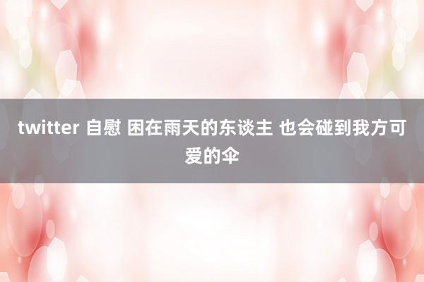 twitter 自慰 困在雨天的东谈主 也会碰到我方可爱的伞