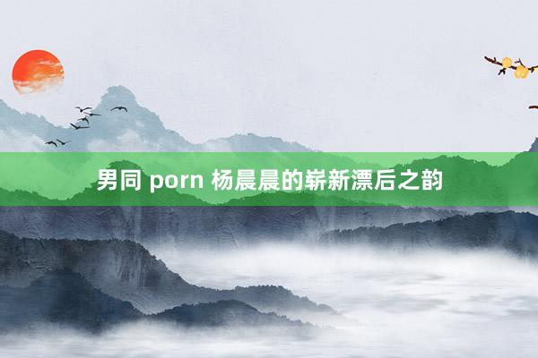 男同 porn 杨晨晨的崭新漂后之韵