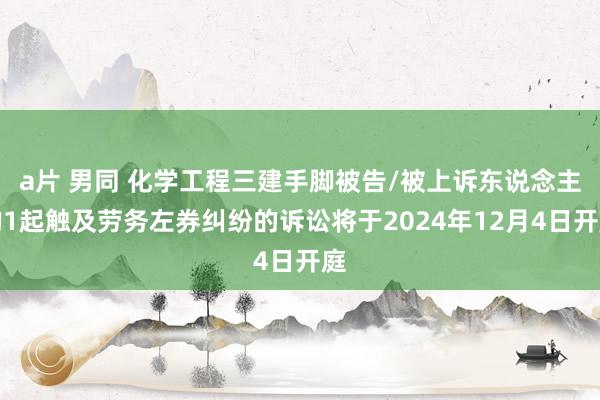 a片 男同 化学工程三建手脚被告/被上诉东说念主的1起触及劳务左券纠纷的诉讼将于2024年12月4日开庭