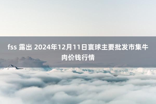 fss 露出 2024年12月11日寰球主要批发市集牛肉价钱行情