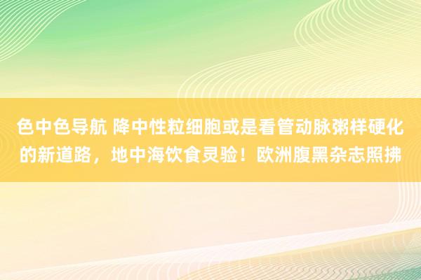 色中色导航 降中性粒细胞或是看管动脉粥样硬化的新道路，地中海饮食灵验！欧洲腹黑杂志照拂