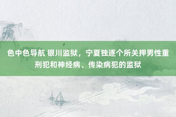 色中色导航 银川监狱，宁夏独逐个所关押男性重刑犯和神经病、传染病犯的监狱