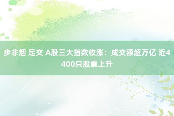 步非烟 足交 A股三大指数收涨：成交额超万亿 近4400只股票上升