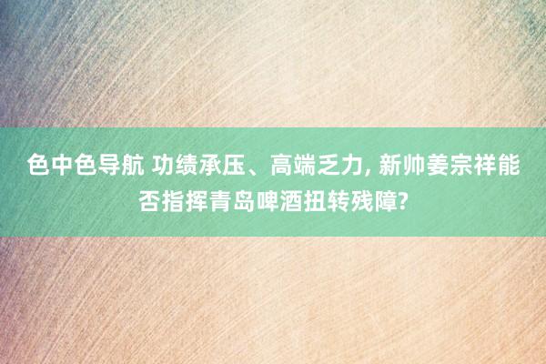 色中色导航 功绩承压、高端乏力， 新帅姜宗祥能否指挥青岛啤酒扭转残障?